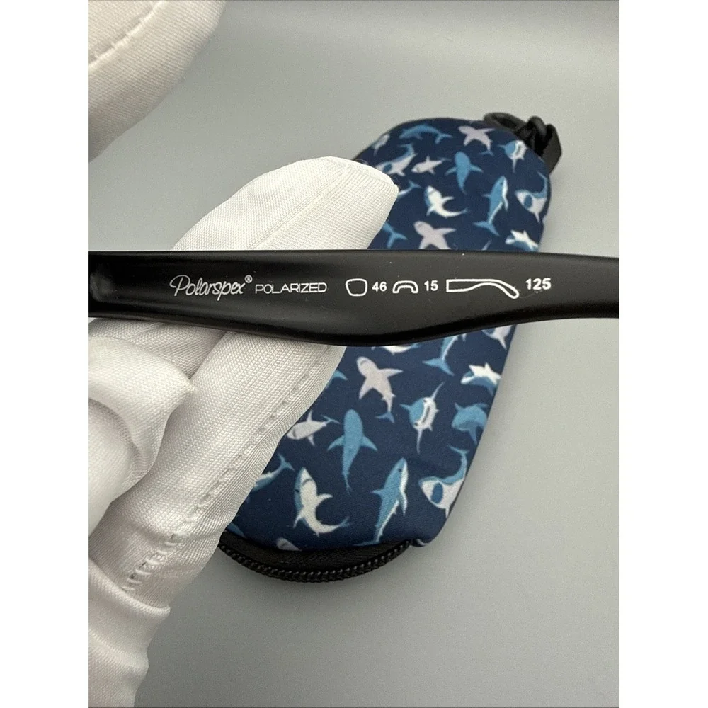 POLARSPEX CHILDREN'S POLARIZED SUNGLASSES Navy Shark UV400 protection & zip case